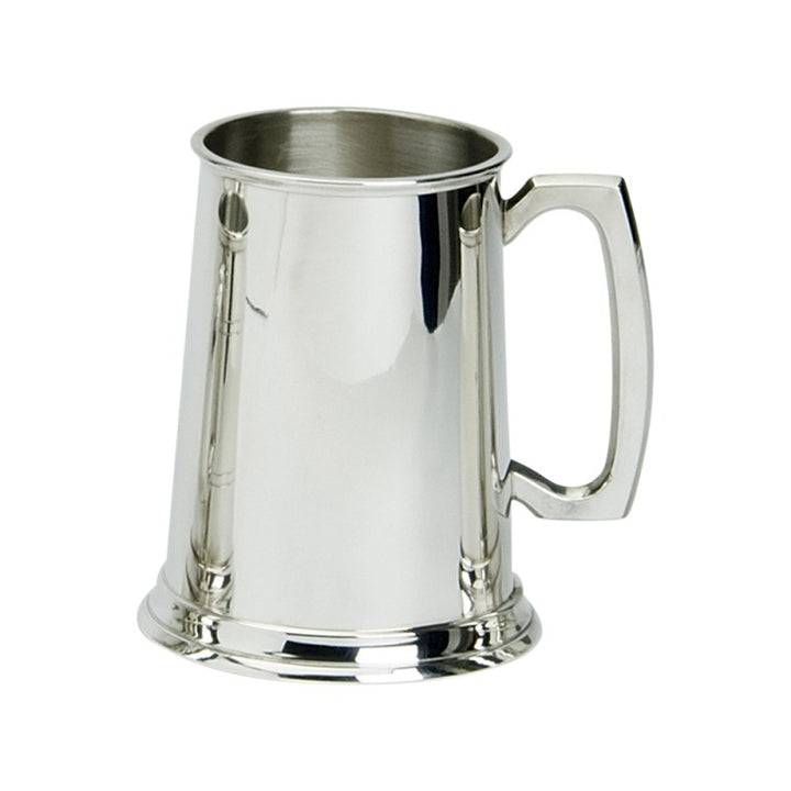 61001 - 1PT Pewter Tankard with Glass Base