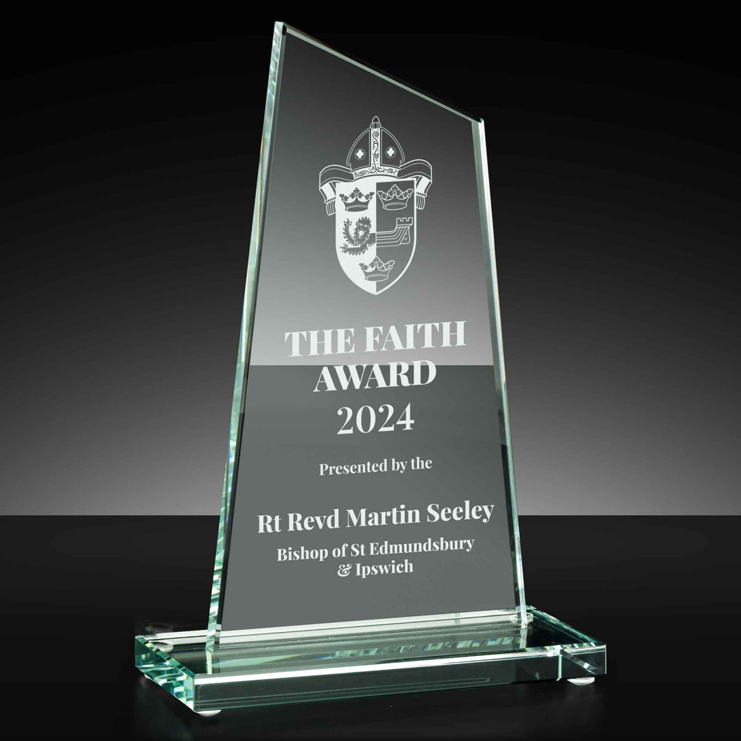 Peak Jade Glass Engraved Award