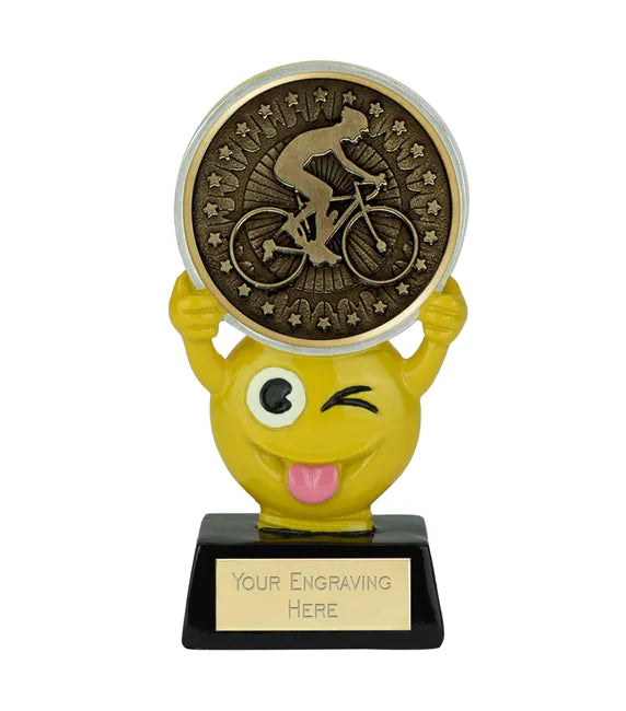 Novelty Emoji Cycling Trophy