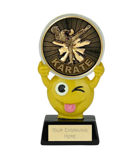 Novelty Emoji Martial Arts Karate Trophy 