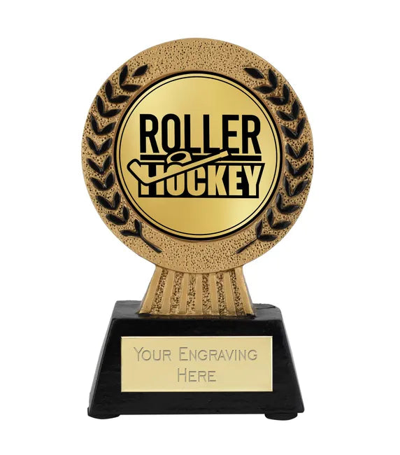 A1022-D1144B - Gold Laurel Hero Roller Hockey Classic Award (11.5cm)