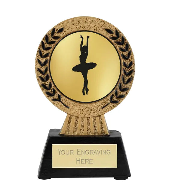 A1022-D26B - Gold Laurel Hero Dance Ballet Pointe Award (11.5cm)