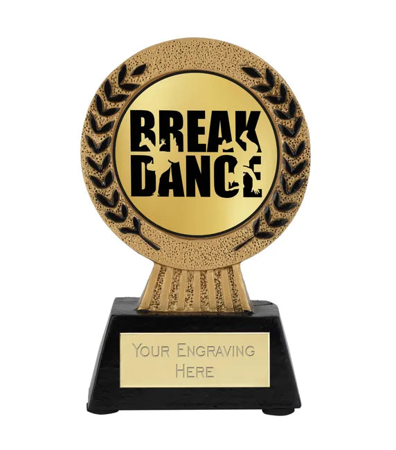 A1022-D279B - Gold Laurel Hero Dance Break Dance Award (11.5cm)