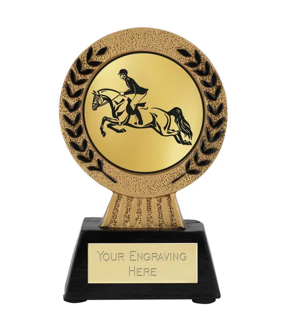 Gold Laurel Hero Equestrian Horse Heads Award