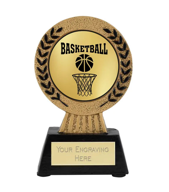 A1022-D427B - Gold Laurel Hero Basketball Generic Award (11.5cm)