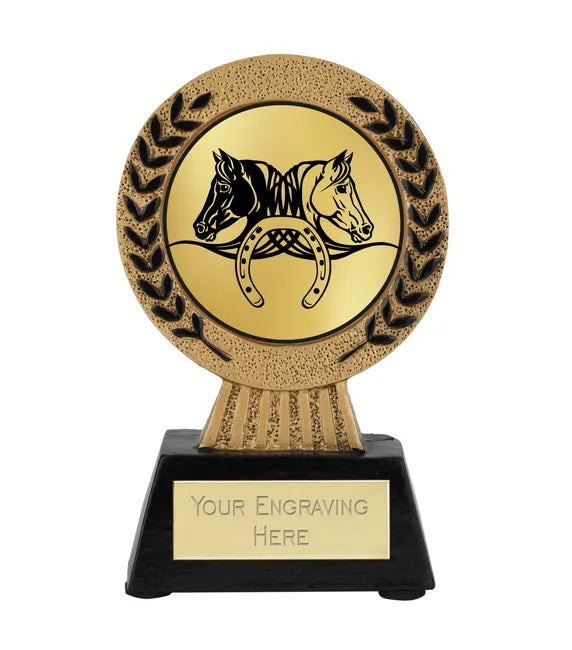 Gold Laurel Hero Equestrian Horse Heads Award