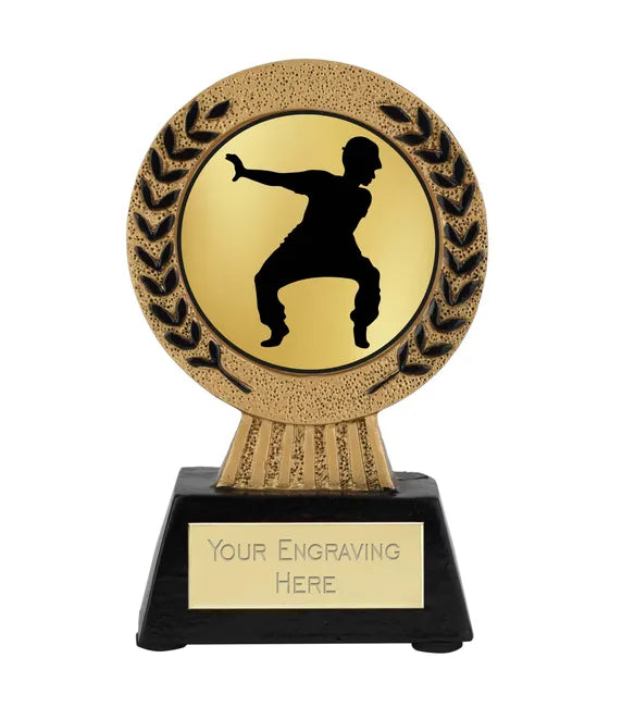 A1022-D485B - Gold Laurel Hero Dance Street Dance Male Award (11.5cm)