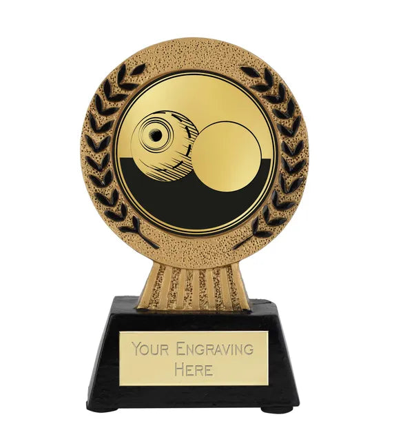 A1022-D850B - Gold Laurel Hero Lawn Bowls Classic Award (11.5cm)