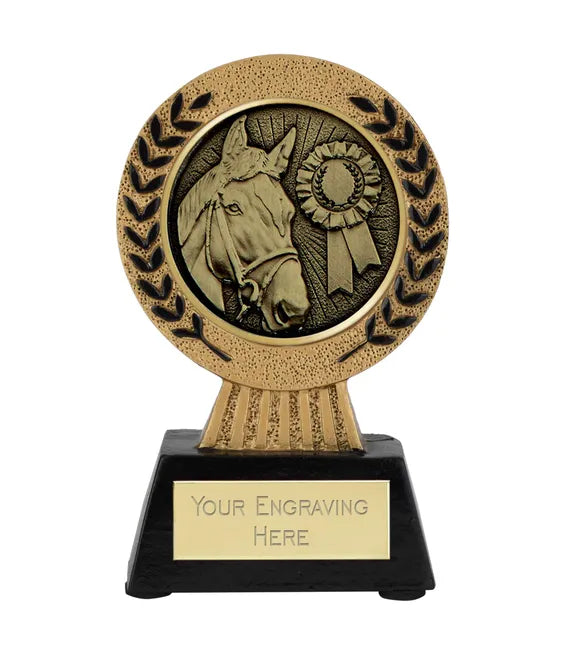 Gold Laurel Hero Equestrian Horse Rosette Award