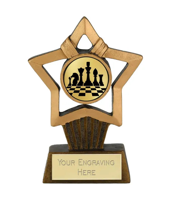 A1061-D464A - Mini Stars Plus Chess Classic Trophy (10cm)
