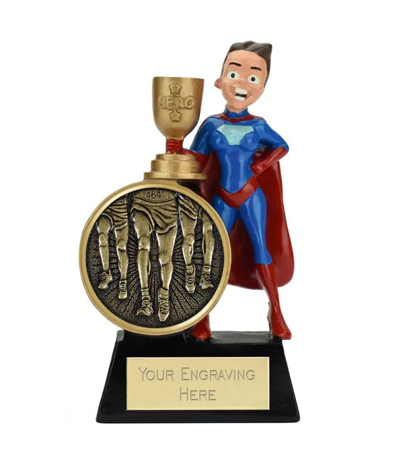 Female Superhero Running Legs Trophy