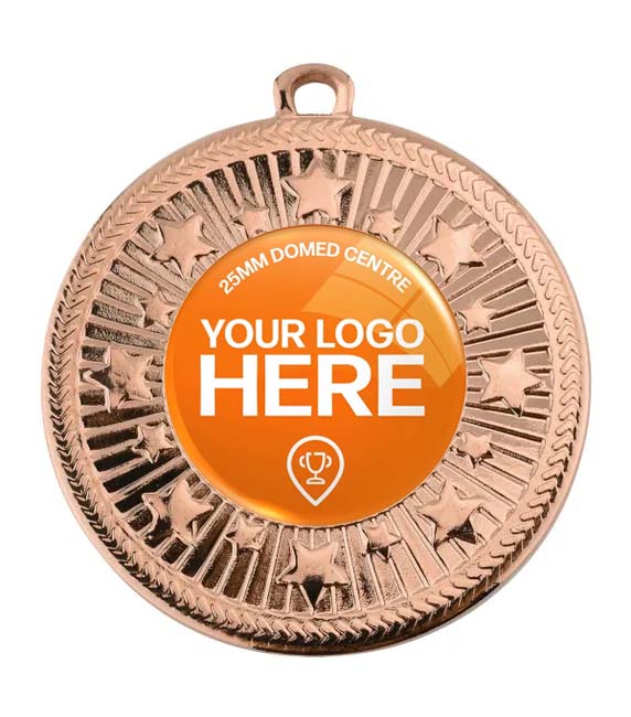 AM1169.26-INSERT - Bronze VF Star Medal 50mm with 25mm domed centre
