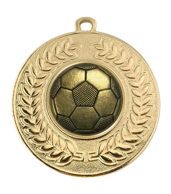 Gold VF Contour Football Ball Medal 50mm