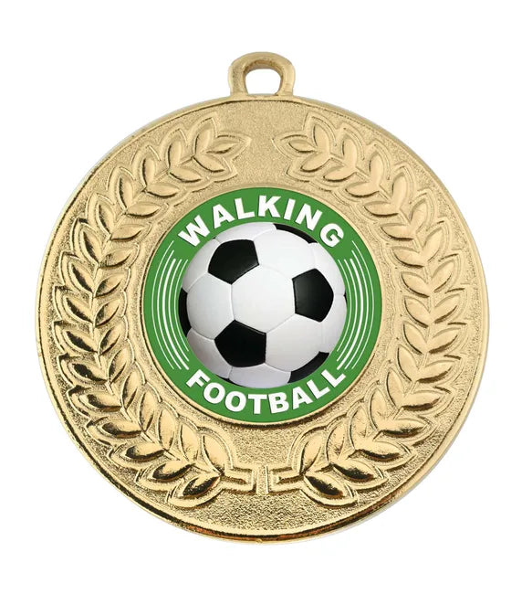 Gold VF Contour Walking Football Medal 50mm