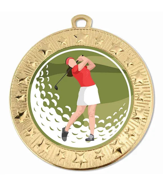 Starburst Golf Female Action Medal