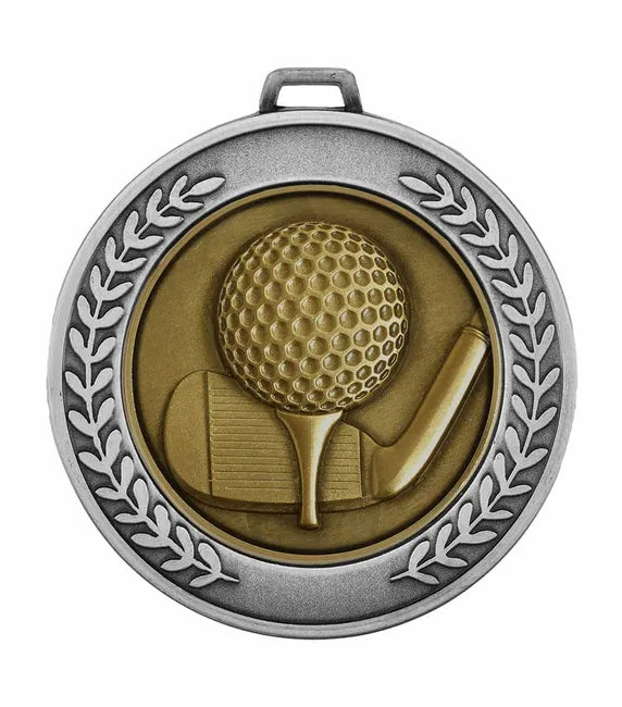 Antique Silver Prestige Heavyweight Golf Medal 