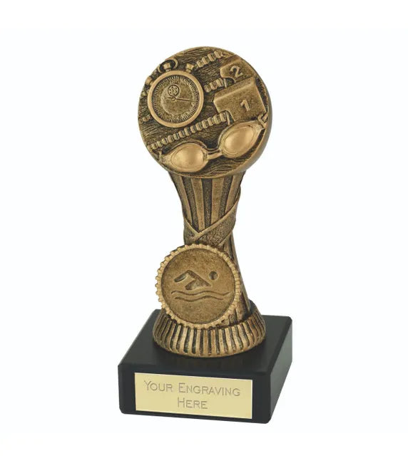 Orb Swimming Award on a Marble Base
