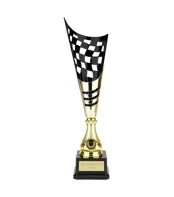 Gold & Black Tycone Flag Trophy