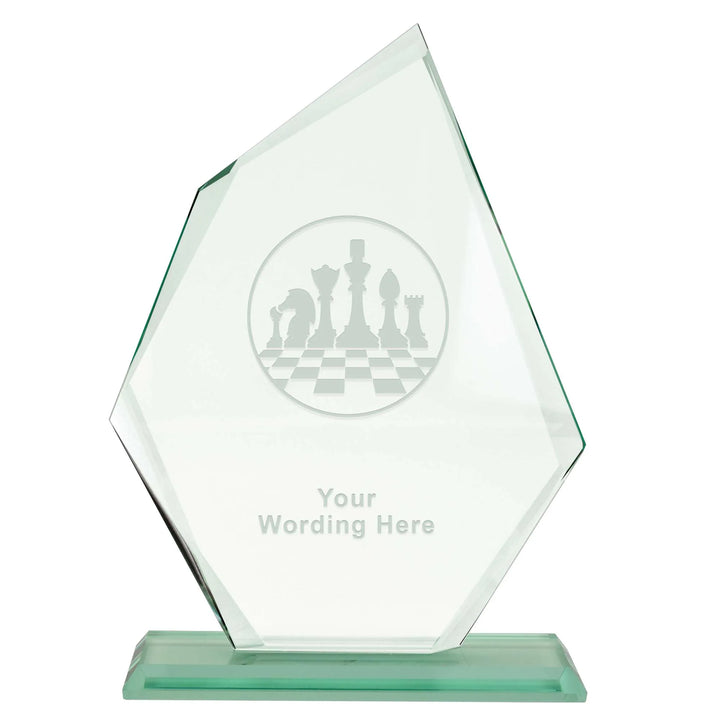 JK007A-D464 - Paragon Jade Chess Classic Glass Award (3 Sizes)
