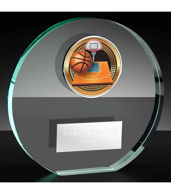 KK225AS-V003B - Poppy Trim Basketball Glass Award (3 Sizes)