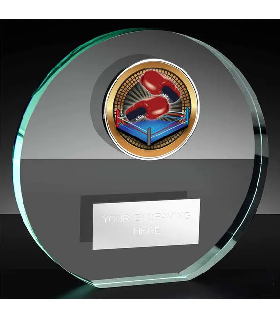 KK225AS-V009B - Poppy Trim Boxing Glass Award (3 Sizes)