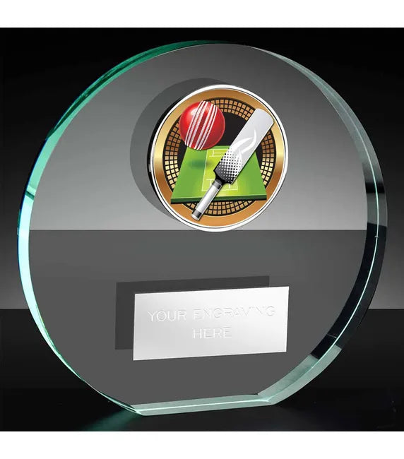 KK225AS-V022B - Poppy Trim Cricket Glass Award (3 Sizes)