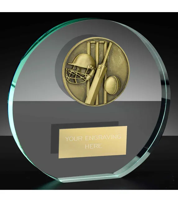 KK225AT-MCD016 - Classic Cricket Poppy Glass Award (3 Sizes)