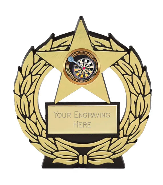PP102G-V014A - Darts Star Plaque Award 