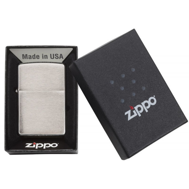 200 - Classic brushed chrome Zippo lighter boxed