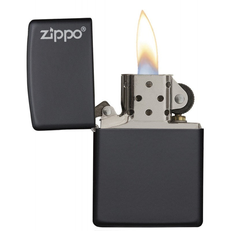 218ZL Black Matt Zippo lighter Open