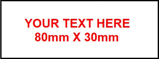 80mm x 30mm Traffolyte Label white / red / white