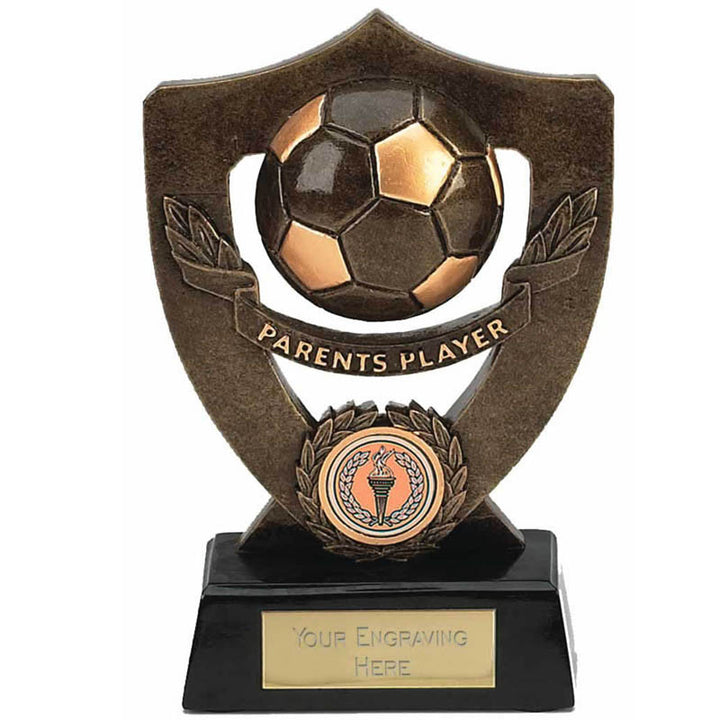 A803 - Parent's Player Celebration Shield Football Trophy (17.5cm)