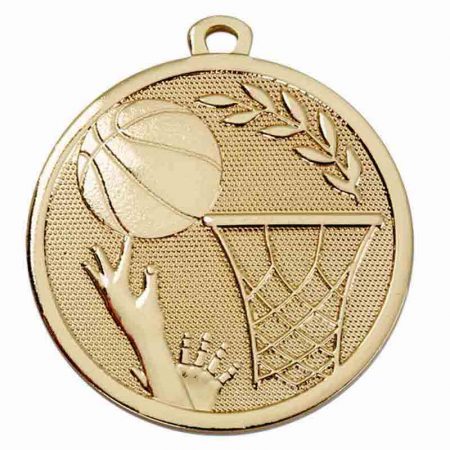 Gold Galaxy Basketball Medal