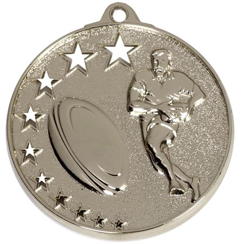 BUY RUGBY MEDALS ONLINE Silver San Francisco Rugby Medal 