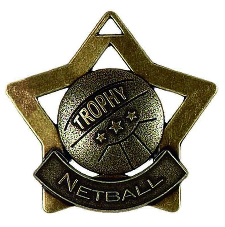 AM722B - Bronze Mini Star Netball Medal