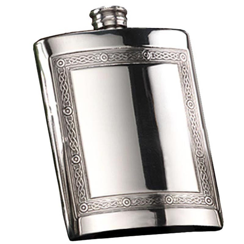 6oz Mull Celtic Pewter Hip Flask