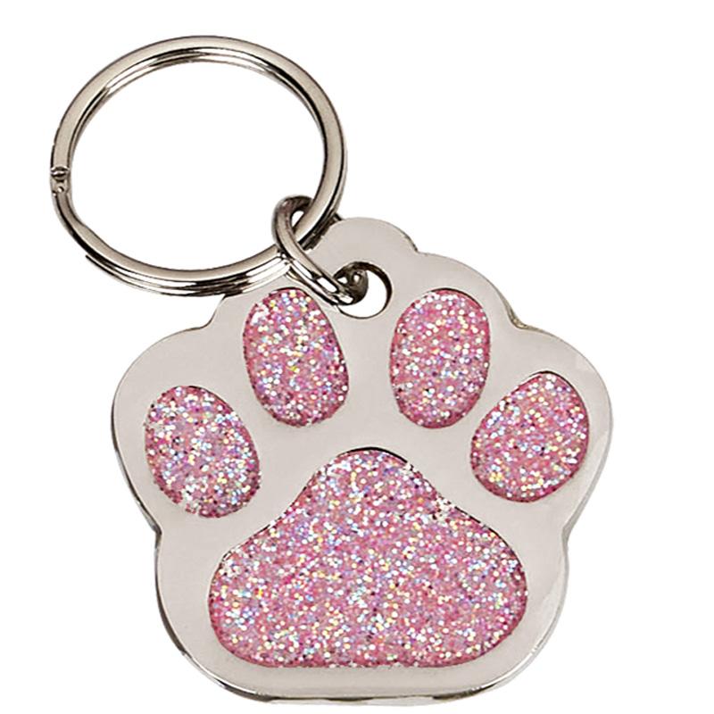 DT019 - Pink Paw Pet Tag 35mm