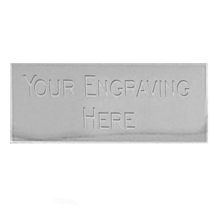 70mm x 16mm Silver aluminium plaque including engraving