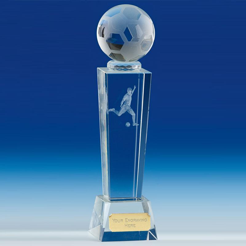 KK075 - Clarity Football Crystal Glass Award (3 Sizes)