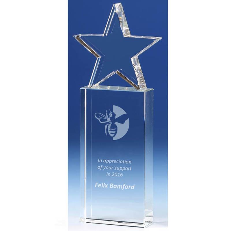 KS013 - Tower Star Glass Award (25.5cm)