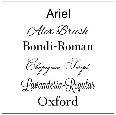 Laser Fonts - Broadway Trophies & Engraving