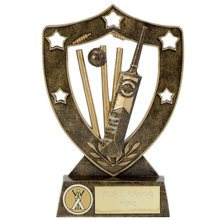 N01037 - Shield Star Cricket Trophy (3 Sizes)