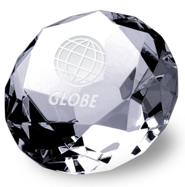 OK007 - Clear Diamond Glass Engraved Award (4 Sizes)