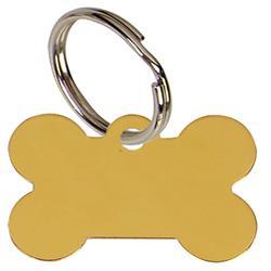 PT010G - Gold Bone Pet Tag