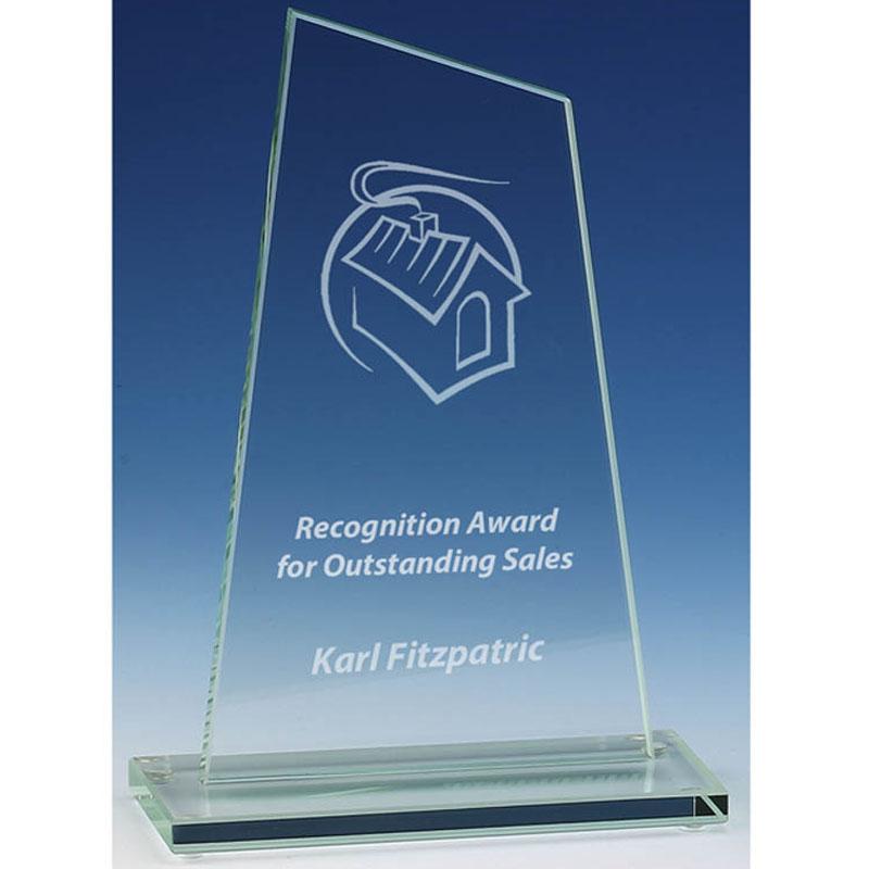 Peak Jade Glass Engraved Award