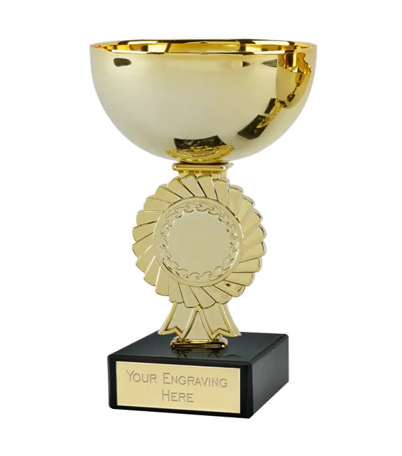 555 - Rosette Gold Presentation Cup (3 Sizes)