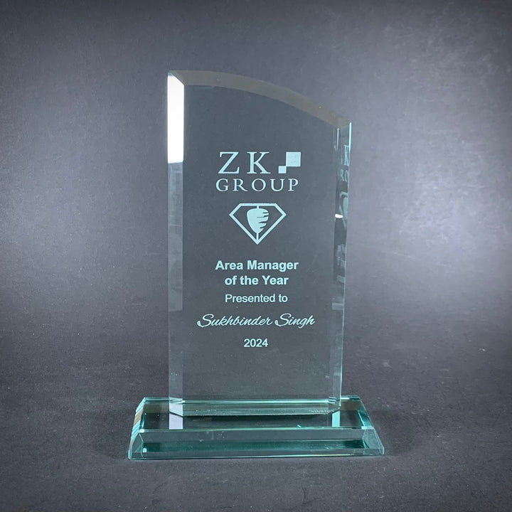 KM083A - Bridge Glass Award (21cm)