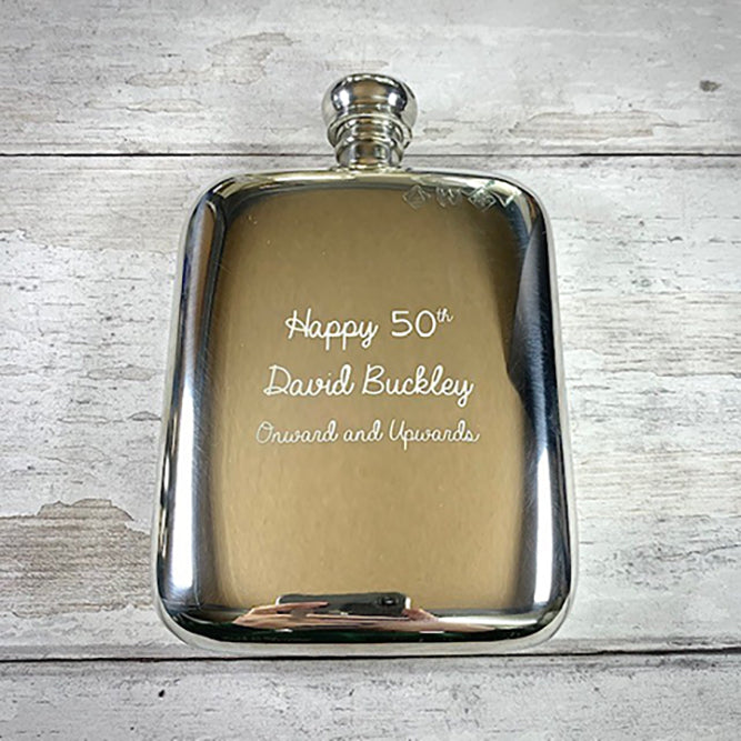 Hip Flask Engraving