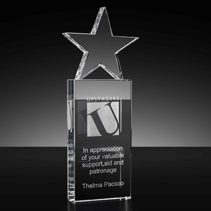 KS013 - Tower Star Glass Award (25.5cm)