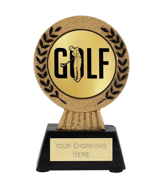 Gold Laurel Hero Golf Word + Male Award